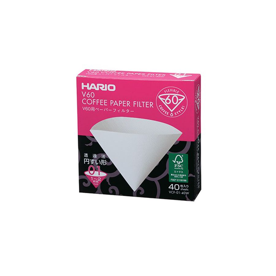 Filtros V60 01 x 40 Hario 1 hario v60 01 paper filters 40pcs white vcf 01 40w