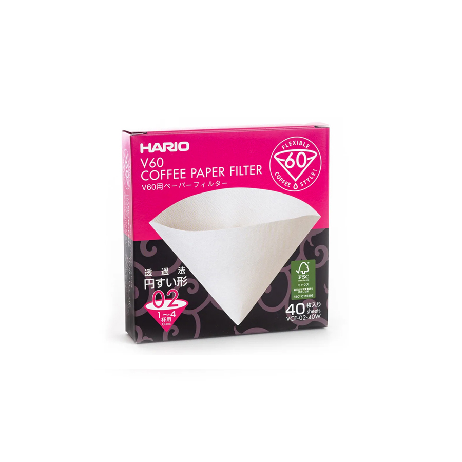 Filtros V60 02 x 40 Hario 1 hario v60 02 paper filters 40pcs white vcf 02 40w
